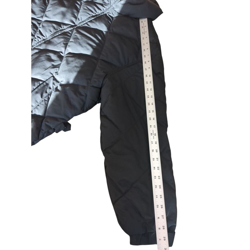 Vintage Eddie Bauer Jacket Womens L Goose Down Filled Puffer Coat Black Outdoor - Picture 5 of 7